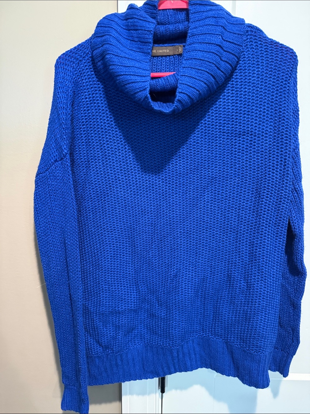 The Limited Royal Blue Chunky Cowl Neck Sweater